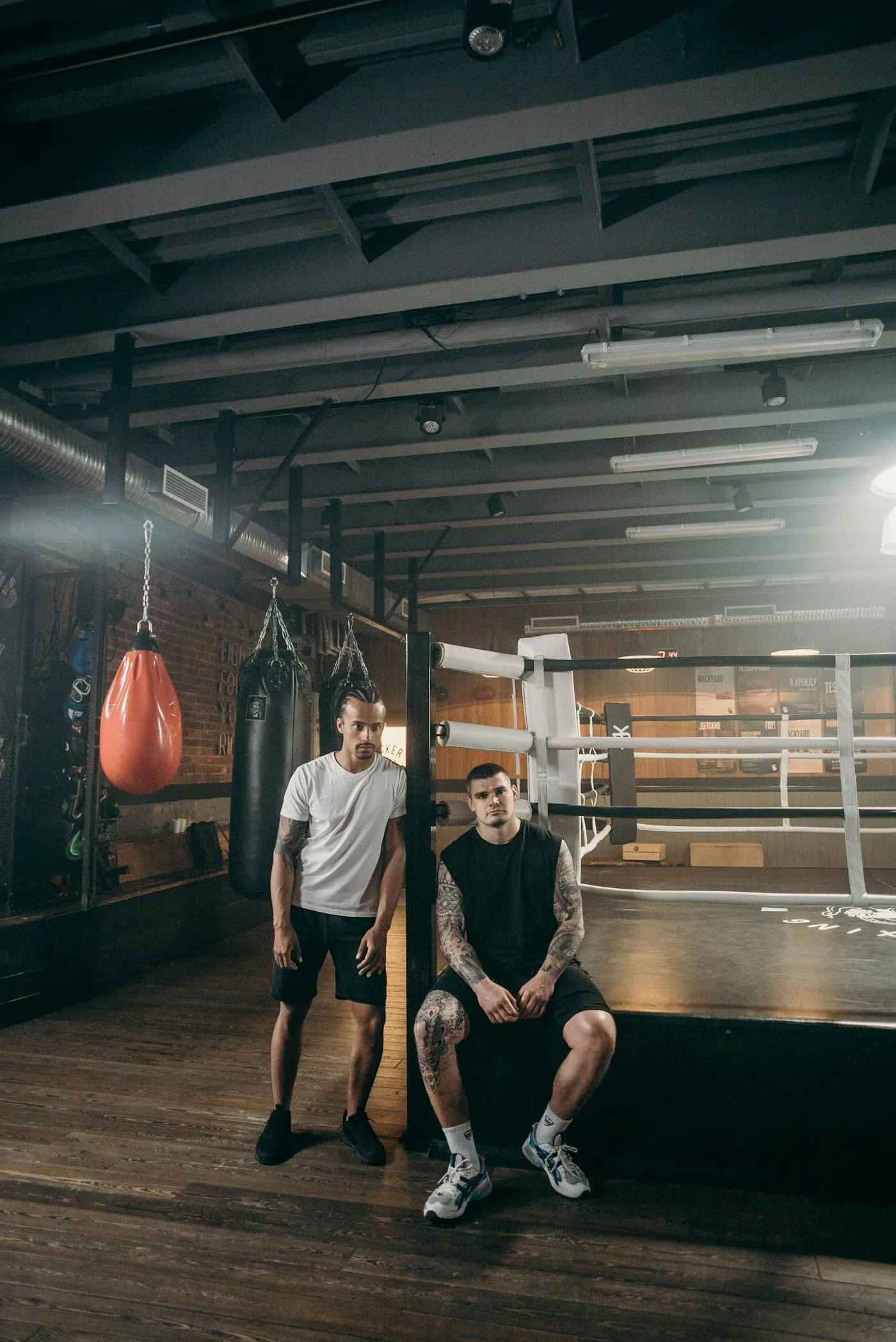 Boxer focused before a match
